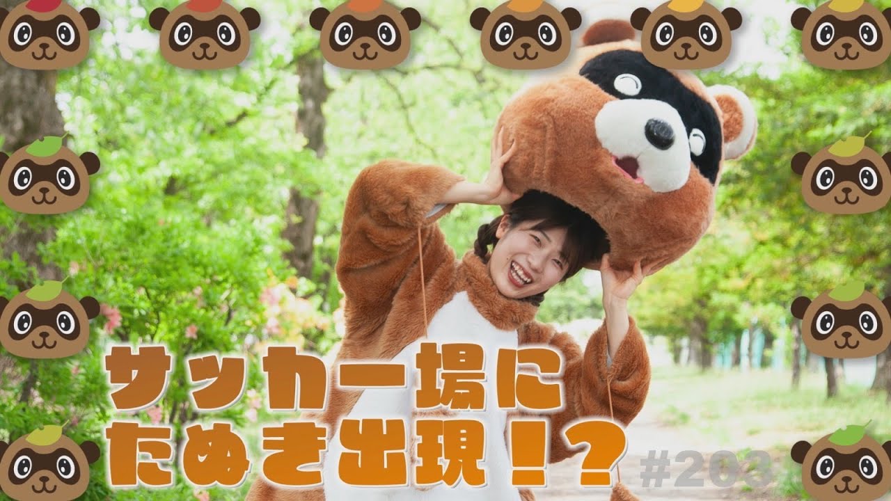 #203 産地直送日本最高!! サッカー場にたぬき出現！？