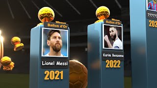 All FIFA Ballon d'Or Winners 1956 - 2022 Cristiano Ronaldo, Lionel Messi and other football legends
