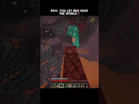 When you Let Bro Host💀🥀 #minecraft #funny #minecraftmemes