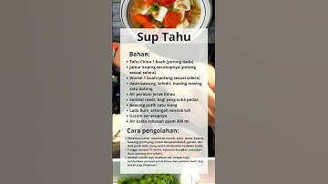 Thumbnail of Resep Sup Tahu #shorts #shortvideo  #shortsfeed #resep #resepmasakan
