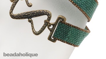 How to Attach a Ribbon Slide End to Peyote Bead Weaving