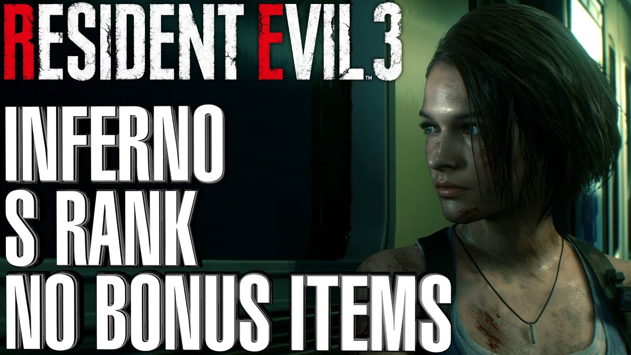 Resident Evil 3 Remake Inferno S Rank No Bonus Items Walkthrough / Guide