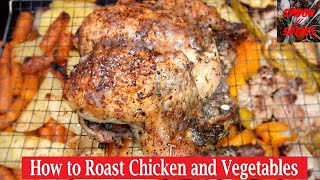 Oven Roasted Whole Chicken  and Vegetables / R SPOON N SPICES 