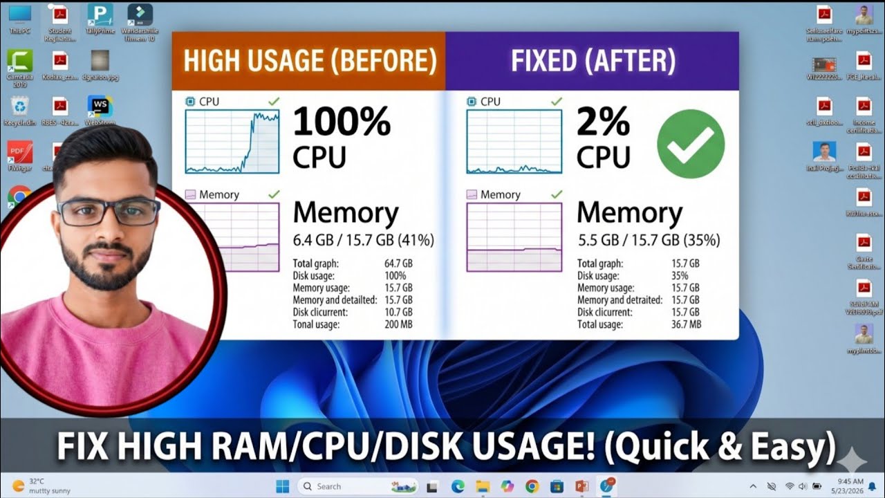 How to Fix High RAM Usage in Windows 10/11 | PC Running Slow? (100% ...