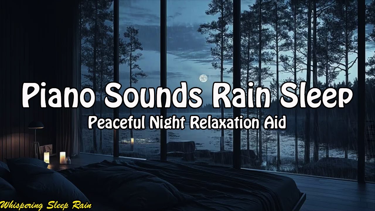 8 Hours Relaxing Piano & Rain Sounds for Deep Sleep, Stress Relief and ...
