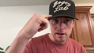 Demo/review of my bogey lab golf hat (magnetic ball marker)
