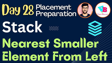 Stacks - Nearest Smaller Element From Left in telugu | DSA in Telugu | Vamsi Bhavani