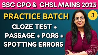 Free SSC CGL Mains 2023 Batch  - 3 || Free english Classes on Youtube || English With Rani Maam