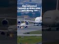 Size Comparison Between An Airbus A380 And A Boeing 737