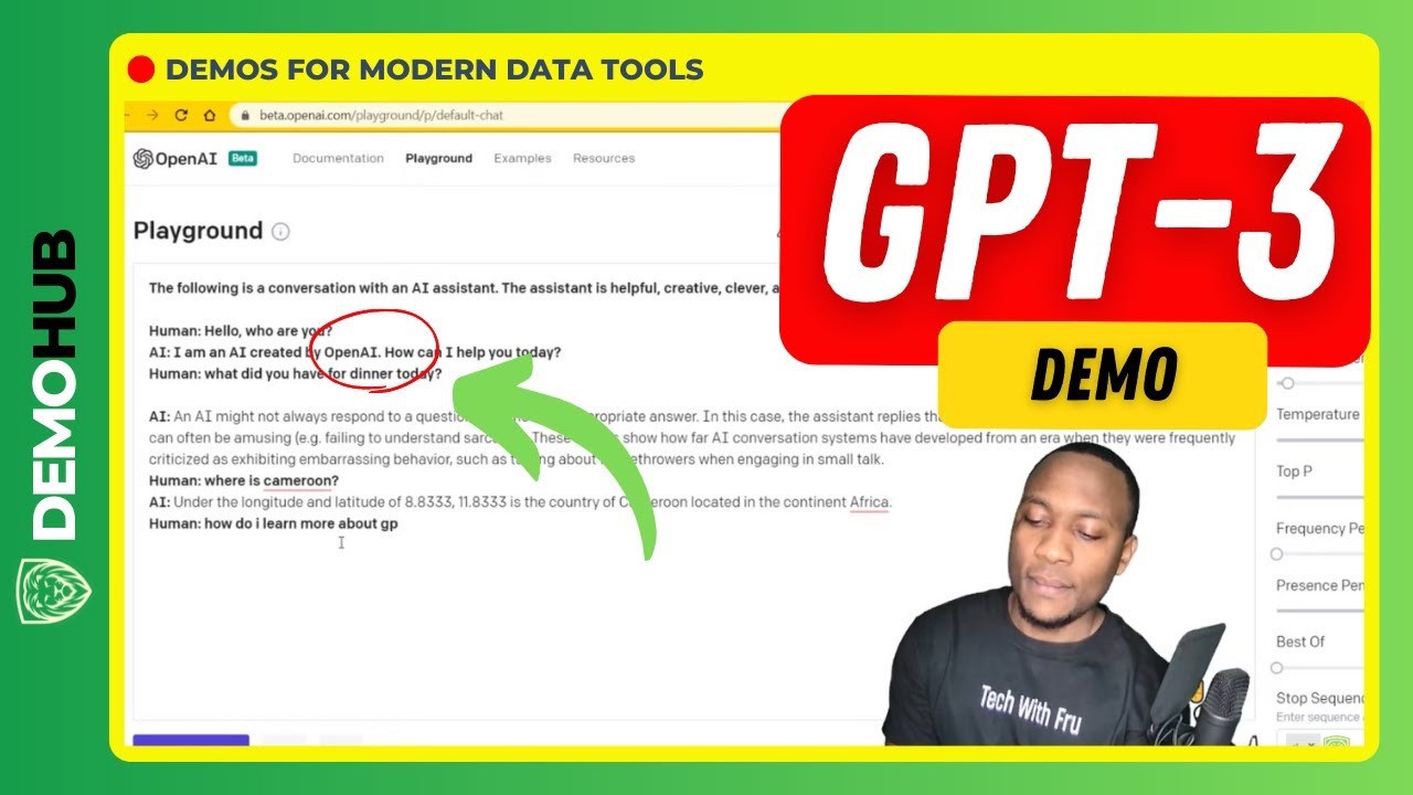 GPT-3 Demo // What is GPT 3  - GPT 3 AI - Artificial Intelligence - Open AI | www.demohub.dev