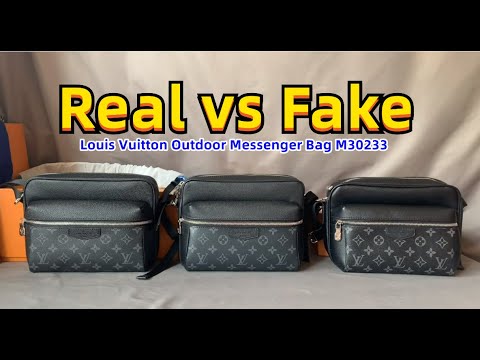FAKE VS REAL - MENS LOUIS VUITTON TRIO MESSENGER BAG - SIDE BY SIDE  COMPARISON 