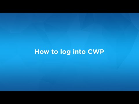 Hosting - How to log into CWP
