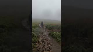 Walking on the top of the mountain in a storm #asmr #storm #mountains #hikingadventures #hiking
