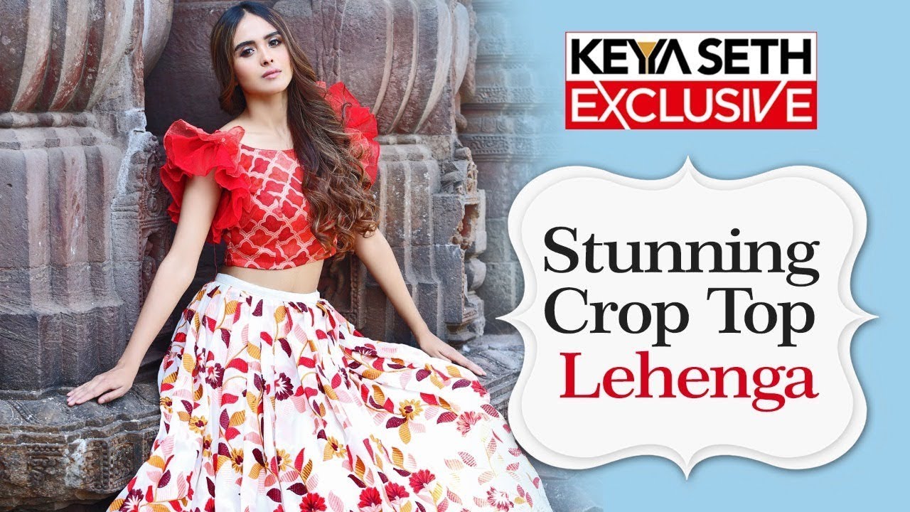 Stunning Crop Top Lehengas by Keya Seth Exclusive - YouTube