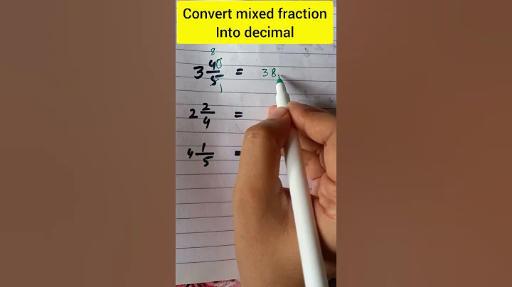 Convert mixed fraction into decimal   #shorts #ytshorts #viral #logic