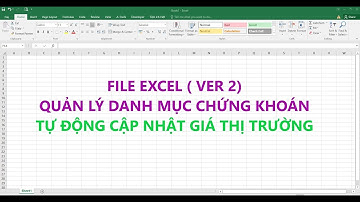 FILE EXCEL QUẢN LÝ DANH MỤC CHỨNG KHOÁN TỰ ĐỘNG CẬP NHẬT GIÁ THỊ TRƯỜNG REALTIME
