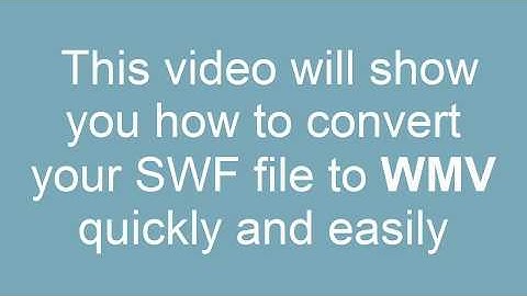 How to Convert SWF to WMV