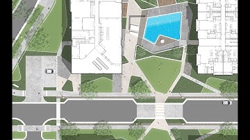 Architecture Site Plan Rendering - Photoshop