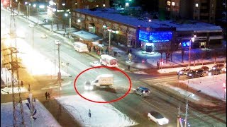 ДТП в Серпухове. Вынесло с разворотом на снег... 26 января 2018г.