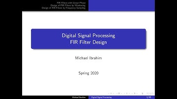 DSP - Video Lecture - Digital Filter Design - Part02