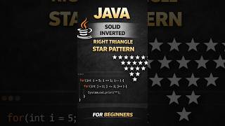 Inverted Pyramid Star Pattern in Java ⭐ | Pattern Programming #Shorts #coding #java #trending #trend