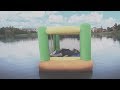 I Spent the Night on a Lake in a Bouncy Castle & It Was Too Much Fun (Sleep on a Lake Challenge)