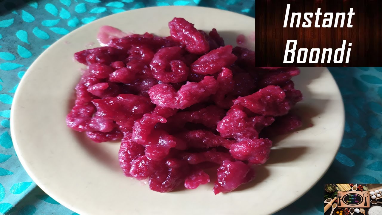Instant Boondi | ක්ෂණික පැණි බූන්දි Recipe Correct System Of Cooking