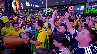 ⚽️ FIFA World Cup 26: Brazil & Scotland fans sing 'Imagine' in Times Square, New York City 🇧🇷🏴󠁧󠁢󠁳󠁣󠁴󠁿