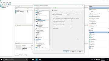 How To change the virtual processor in Created Virtual Machine by Hyper V