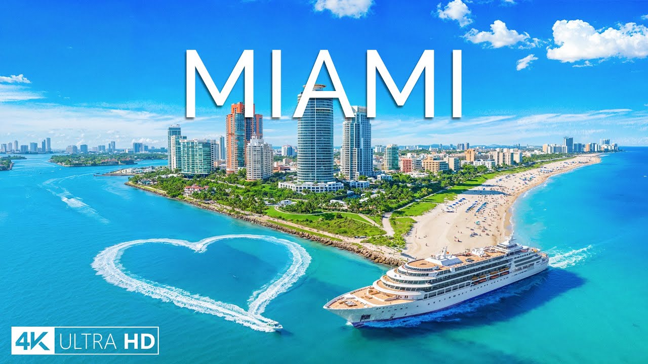 [4K] Майами 🇺🇸 Солнечные пляжи, роскошные круизы и яркая прибрежная жизнь