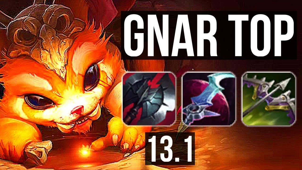 GNAR vs (TOP) | 7/1/6, 1200+ games, 1.4M mastery, Godlike KR Diamond | 13.1 - YouTube