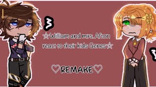 ☆William and mrs. afton react to their kids Genes☆ //♡REMAKE♡// +new designs. (read desc)