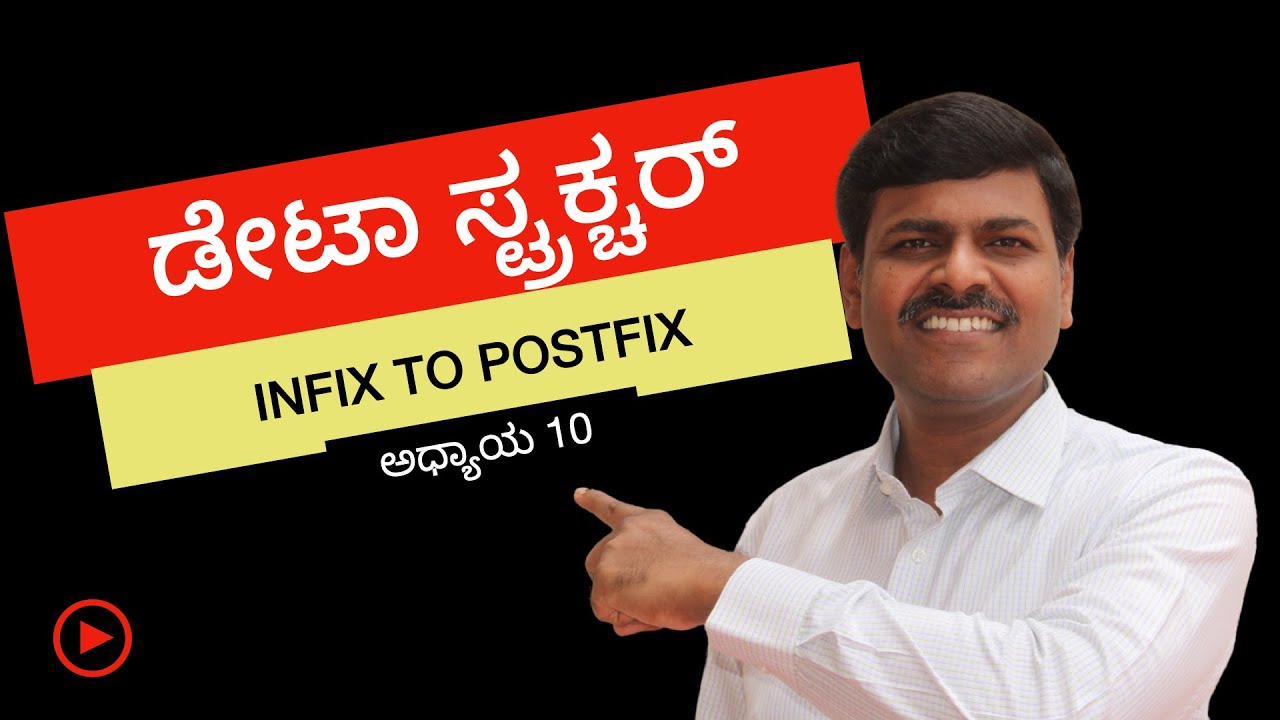 Infix to postfix using stack | Kannada | Muralidhara B L | Kannadadalli
