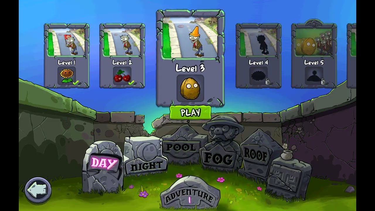 Plants vs zombies gameplay part 1