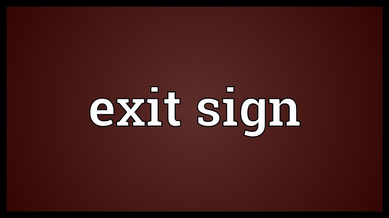 exit-sign-meaning-youtube