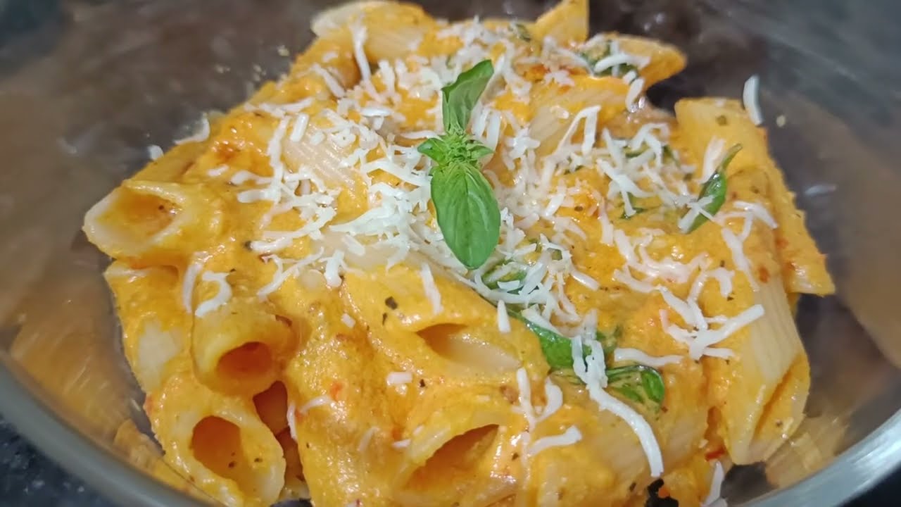 RED BELL PEPPER PASTA RECIPE YouTube