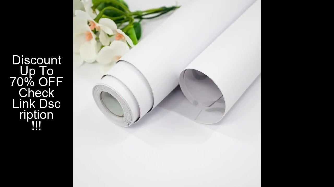 55Wide Matte Wallpaper White/Grey/Black Vinyl Self-Adhesive for Wall Shelf Liner Table Door Living R
