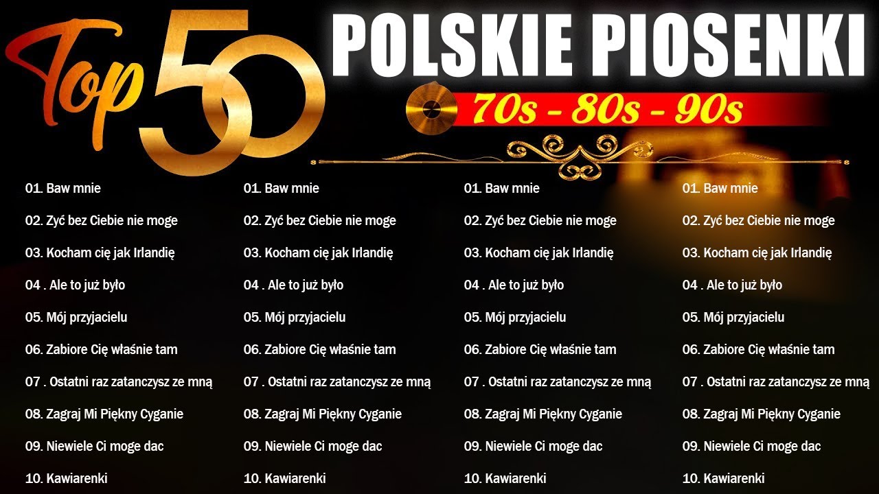 Polskie Quizy Z Lat 80 90 Polskie Hity Lat 70 80 90 -- 50 Najlepszych Piosenek -- Stare złote