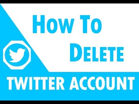 How to delete twitter account 