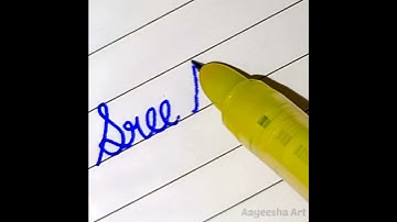 "Sree Nivas" Subscriber Name writing in cursive handwriting /#shorts