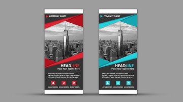 How To Design Professional Roll Up Banner | Photoshop Tutorial