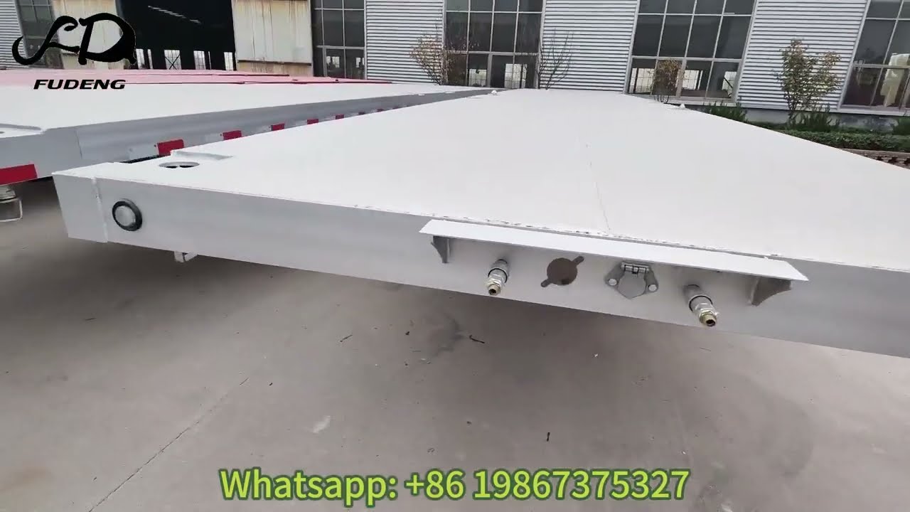 Factory Price 3 Axles 40ft Flatbed Trailer 50-60 Tons Mechanical Suspension  Container Trailer