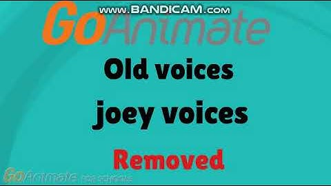 goanimate old voices: joey voices is removed