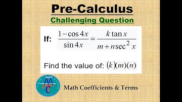 Challenging Pre-Calc. Q. (Quiz # 5B (Part-1), Bonus Q.) Double and Half-Angles Identities.
