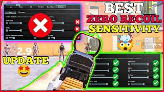 💥BEST ZERO RECOIL SENSITIVITY FOR ALL PLAYER😱| 2.9 UPDATE ZERO RECOIL SENSITIVITY SETTINGS AND CODE🤯