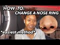 HOW TO CHANGE A HOOP NOSE RING FOR THE FIRST TIME - BEGINNER FRIENDLY