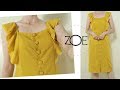 DIY Sewing Dress with Flutter Sleeve Develop Basic pattern | Zoe DIY