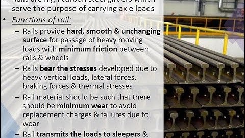 Infrastructure Engg. & Const. Tech. 1.7 (Components of Permanent Way: Rails & Sleepers)