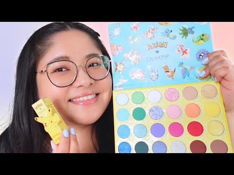 IT FINALLY CAME!!! - COLOURPOP X POKEMON MAKEUP COLLECTION UNBOXING, TRY ON \u0026 REVIEW!!!