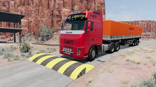 Trucks vs SpeedBump - BeamNG Drive